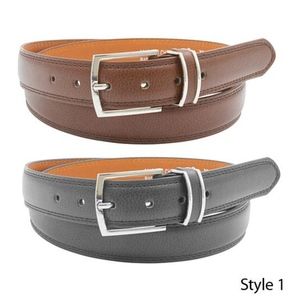 2 Pack: Men's Black & Brown Genuine Leather Belts